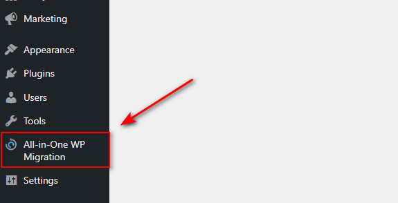 backup va restore wordpress bang plugin all in one wp migration 2