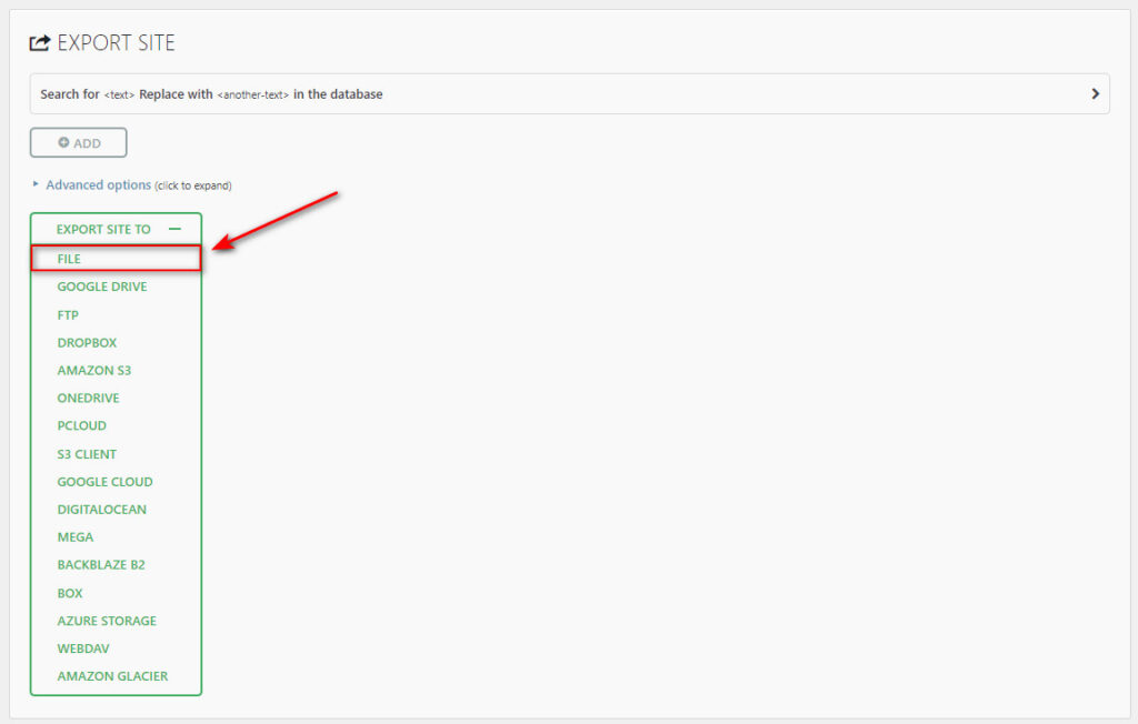 backup va restore wordpress bang plugin all in one wp migration 4